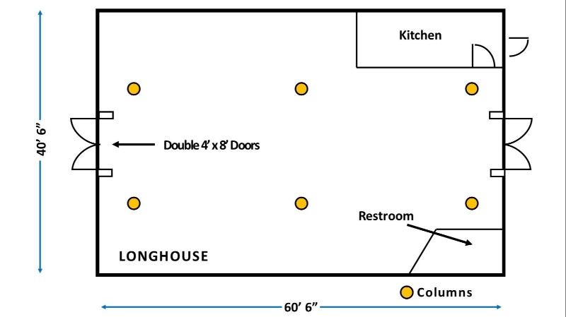 Diagram showing floor layout
