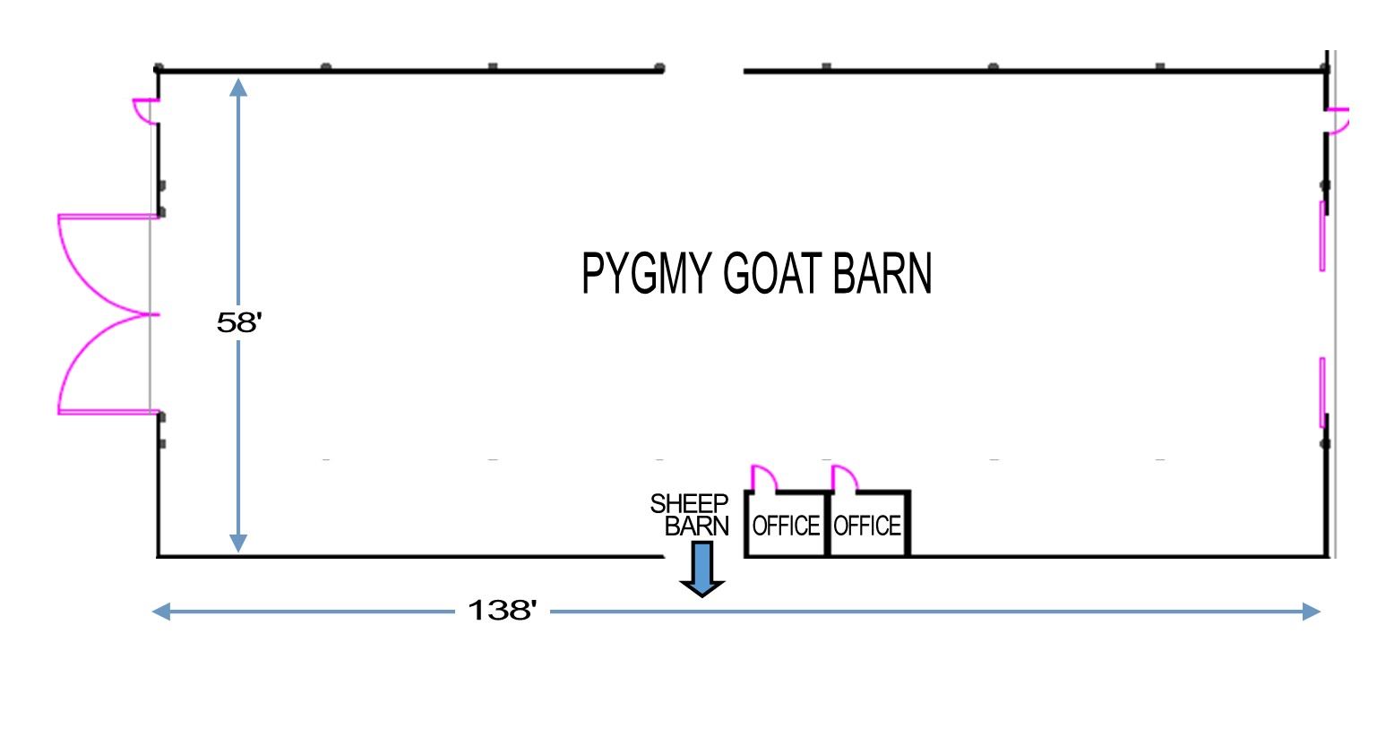 Pygmy Goat Barn Floorplan
